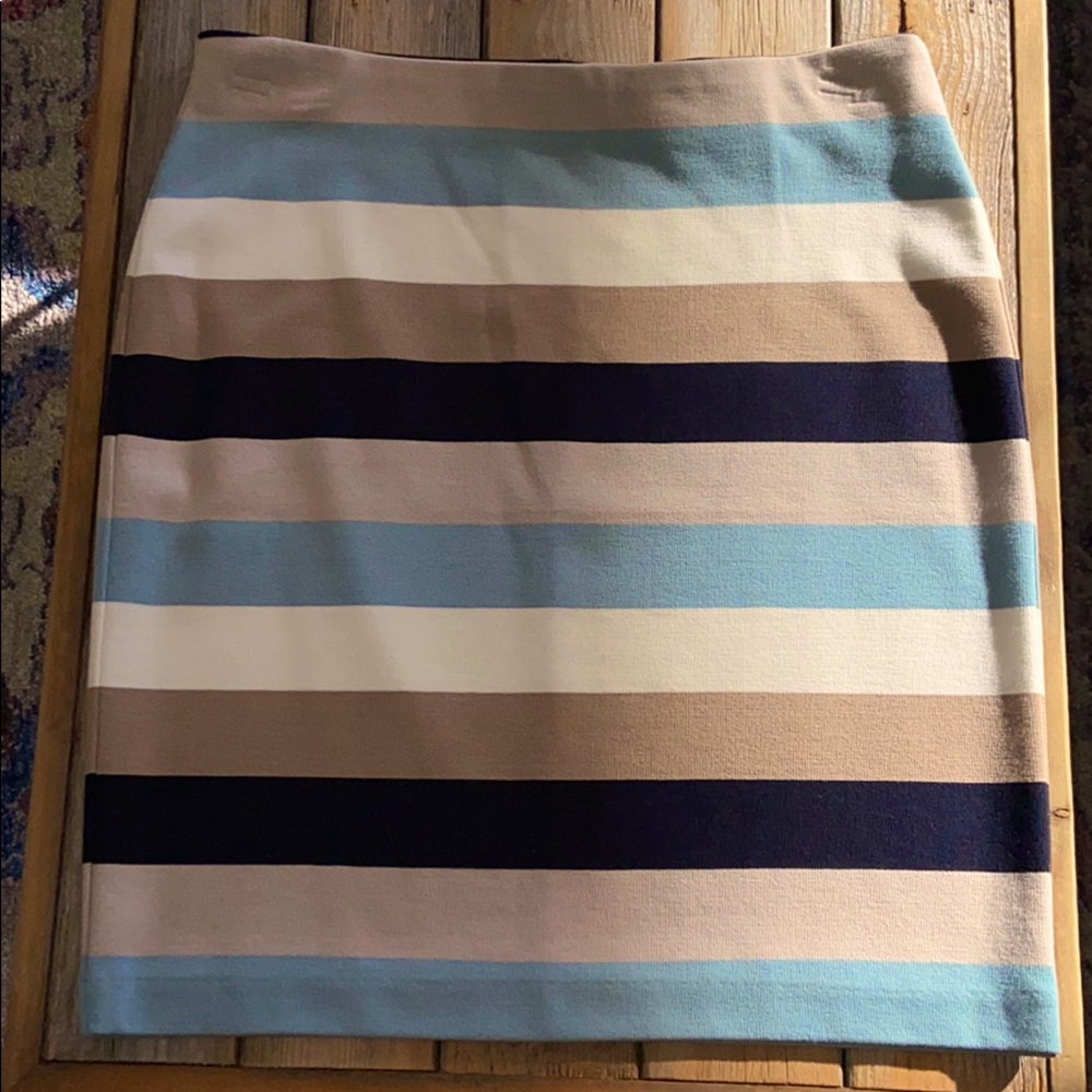 Striped Rayon/Spandex mix Pencil Skirt